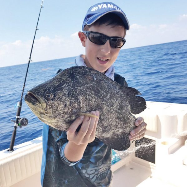 Jimmy O’Connor caught this tripletail using cut bait, 10 miles off Pompano Beach.