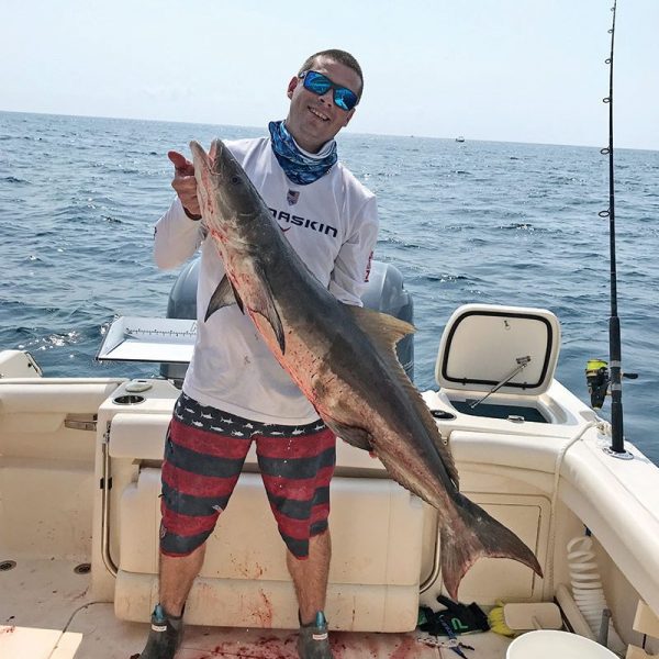 James Dolan of Overseas Fishing caught this slob of a cobia on a live gog in 90 feet, just north of Port Everglades.