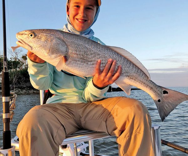10 year old Joseph Grandonico repped the 954 in Everglades City with this solid redfish.