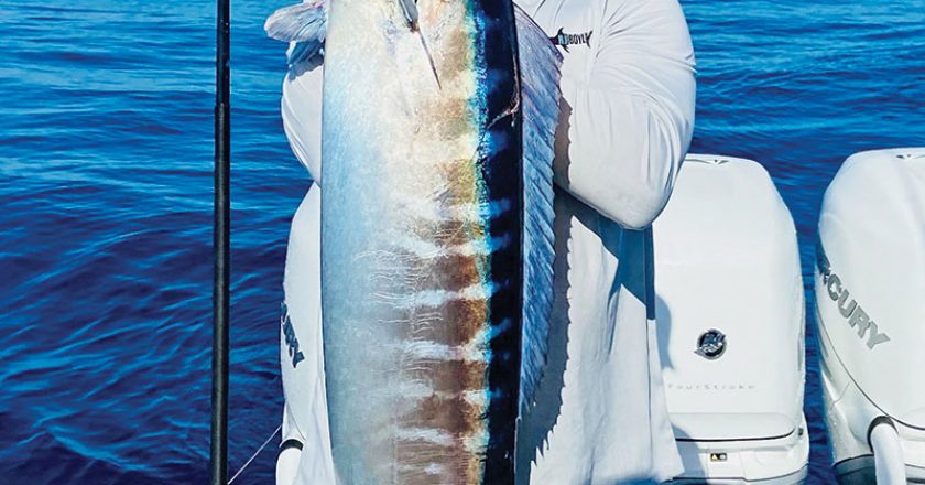 Sean Parker with a solid Bahamas high speed wahoo.
