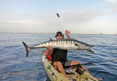 Joe Hector with a solid wahoo caught off Hillsboro Inlet.