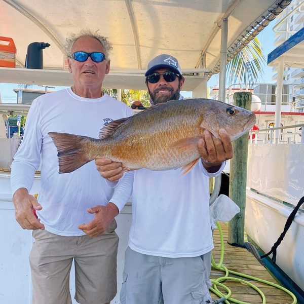 Big mangrove snapper caught aboard the Catch My Drift.