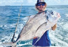 Big African pompano caught with Fishing Headquarters.