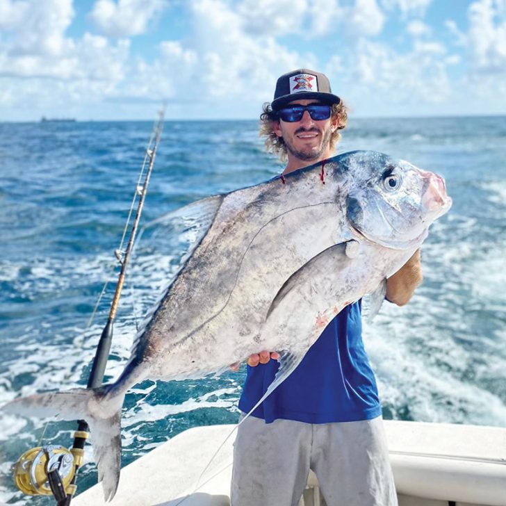 Big African pompano caught with Fishing Headquarters.