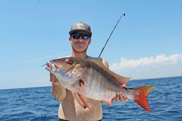 Shawn McCarty, aka @pnizzle_ caught this nice mutton snapper on a ballyhoo plug.