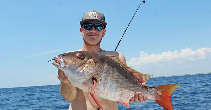 Shawn McCarty, aka @pnizzle_ caught this nice mutton snapper on a ballyhoo plug.