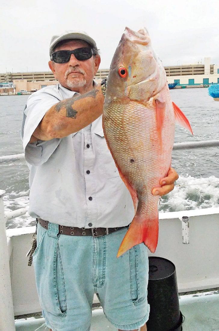 Nice mutton snapper caught aboard the Catch My Drift.