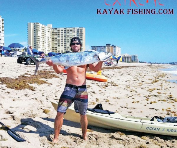 Joe Hector with a nice king caught from his kayak.