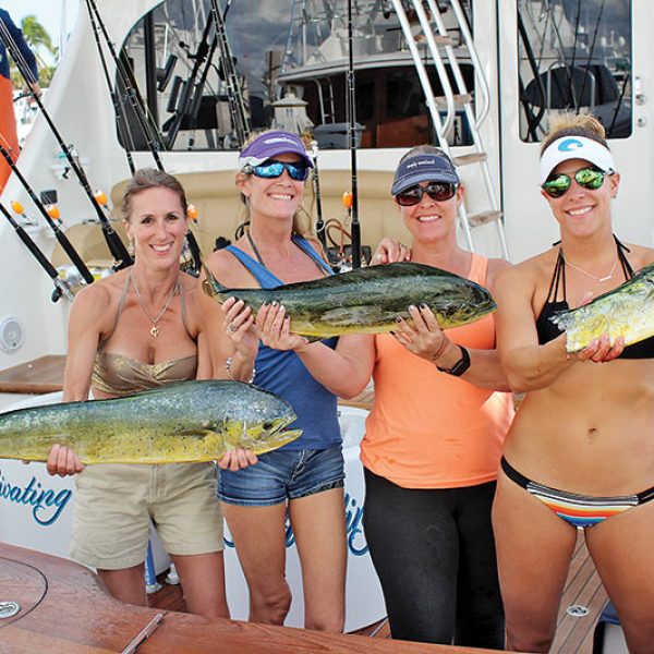 Team AtlasTrax ladies caught these dolphin aboard 'Reel Captivating.'