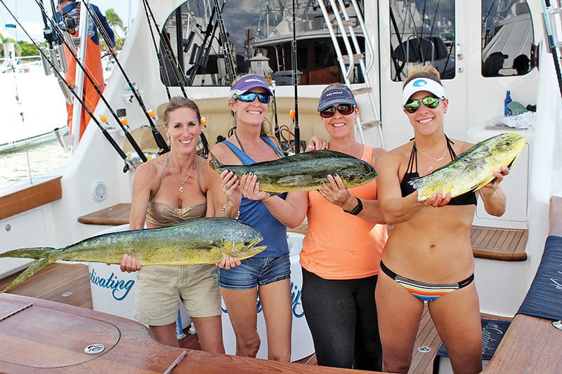 Team AtlasTrax ladies caught these dolphin aboard 'Reel Captivating.'