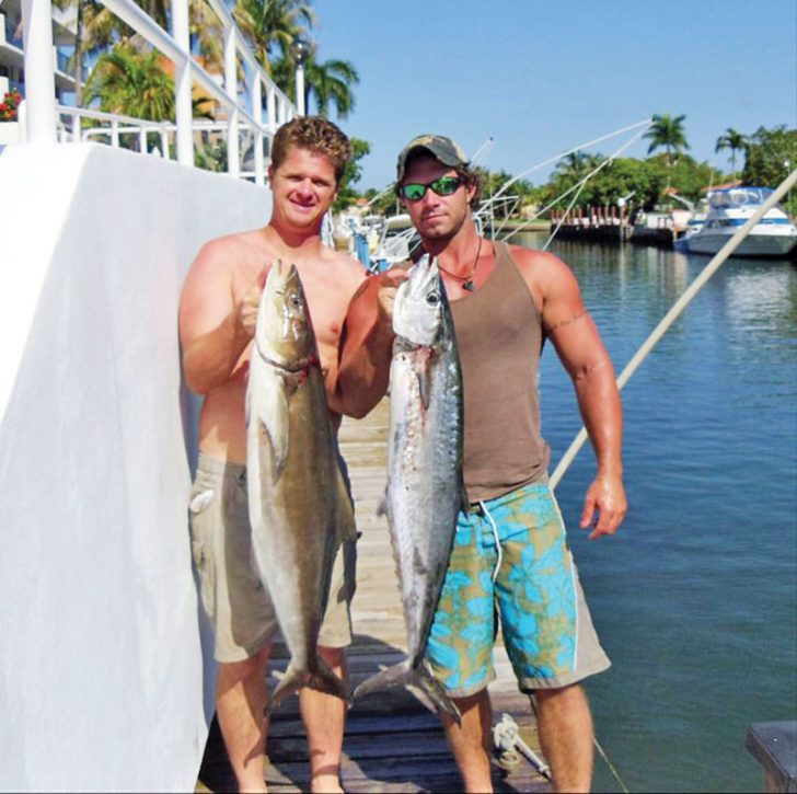 Kirk and Joe with a solid cobia and kingfish.