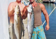 Kirk and Joe with a solid cobia and kingfish.