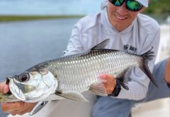Capt. Johnny Stabile with a beautiful freshwater tarpon.