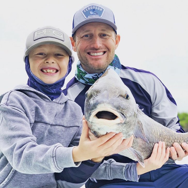 Eight year old Luke Morgan repped the 954 in Flamingo with this black drum caught on a live shrimp.