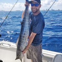 Matt Gonzalez with a nice wahoo caught right out front on a planer.