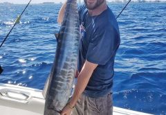 Matt Gonzalez with a nice wahoo caught right out front on a planer.