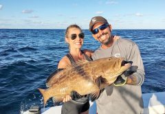 Nice black grouper caught sportfishing with Mick from Fishing Headquarters.