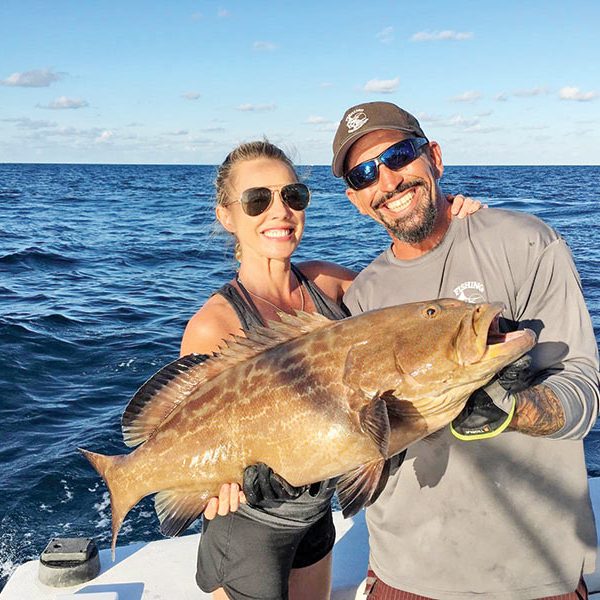 Nice black grouper caught sportfishing with Mick from Fishing Headquarters.