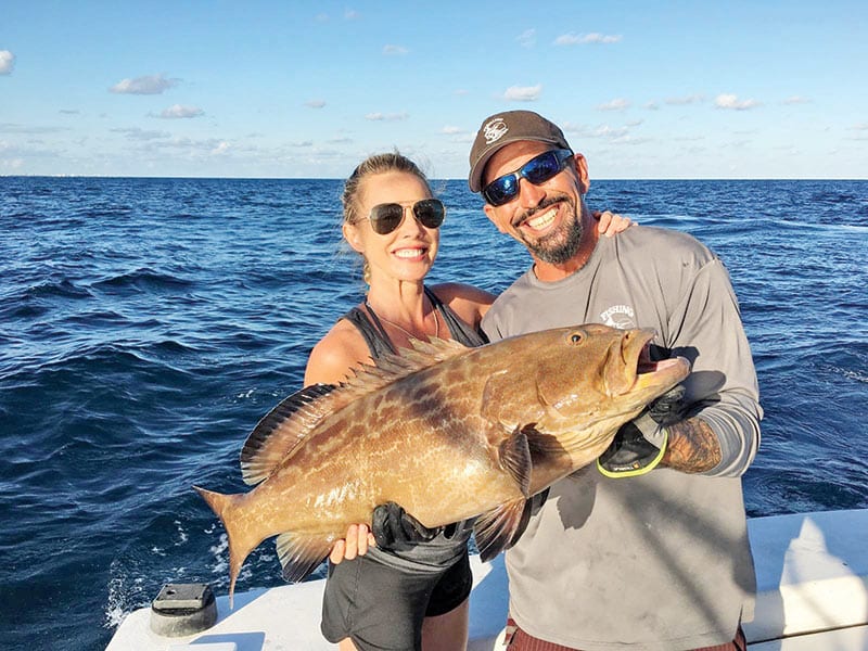Nice black grouper caught sportfishing with Mick from Fishing Headquarters.