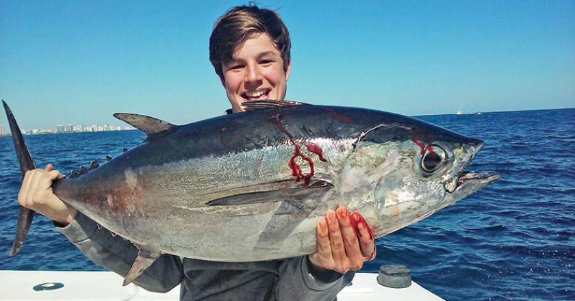 Nice blackfin tuna caught by this happy angler with New Lattitude.