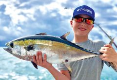 Nice tuna caught by this lucky angler fishing with New Lattitude Sportfishing.