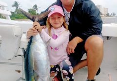 Nice tuna caught by this dad and daughter team fishing with Fishing Headquarters.