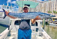 Nice wahoo catch for this lucky angler fishing with New Lattitude.