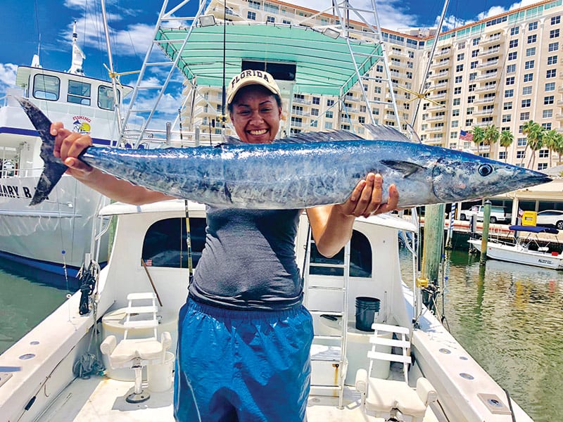 Nice wahoo catch for this lucky angler fishing with New Lattitude.
