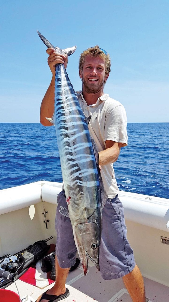 Impressive wahoo caught by Andrew on the New Lattitude.