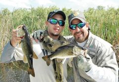 U.S. Marine Jose Jr. caught some largemouth bass fishing deep in the Everglades with Capt. Neal Stark.