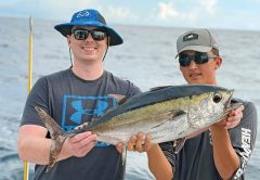 Solid blackfin tuna caught with New Lattitude Sportfishing.
