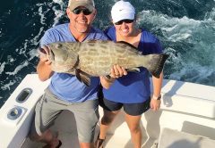 This couple scored a nice grouper aboard the Big Game.