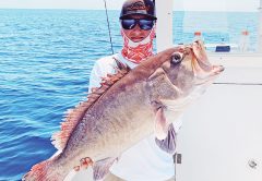 Capt. TJ Ralph of Flatline Sportfishing teamed up with Capt. Vinny Sacks of YB Normal Sportfishing and bagged a stud snowy grouper.