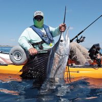 Pablo Suarez caught and released his first sailfish from the kayak.