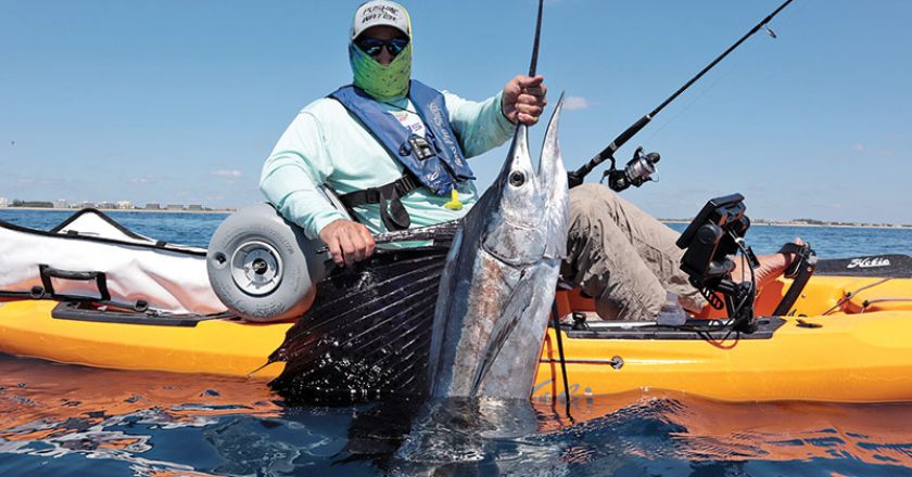 Pablo Suarez caught and released his first sailfish from the kayak.