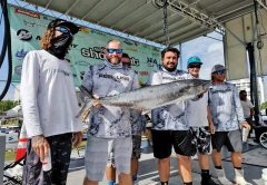 The Reel Line Fishing team weighed a 37.4 pound kingfish at the Saltwater Shootout.
