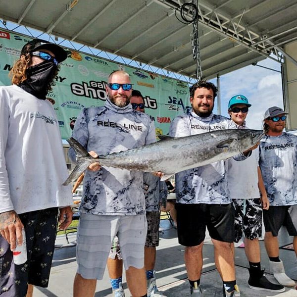 The Reel Line Fishing team weighed a 37.4 pound kingfish at the Saltwater Shootout.