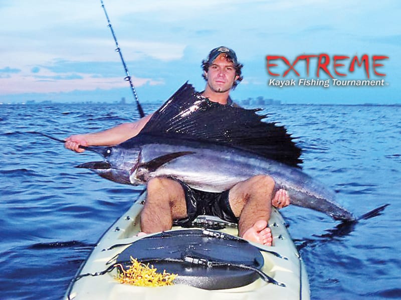 Joe Hector with a late afternoon sailfish catch and release.