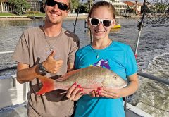 Lauren Maultsby caught a solid mutton snapper while aboard the Catch My Drift.