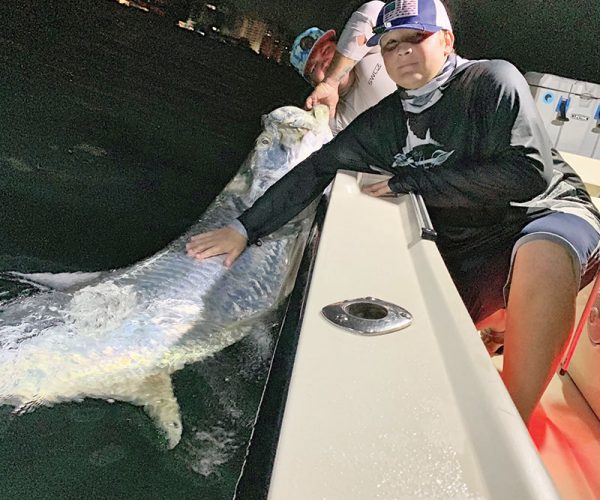 Reed celebrated his 13th birthday with a monster tarpon while fishing with Capt. Fraser Simpson.