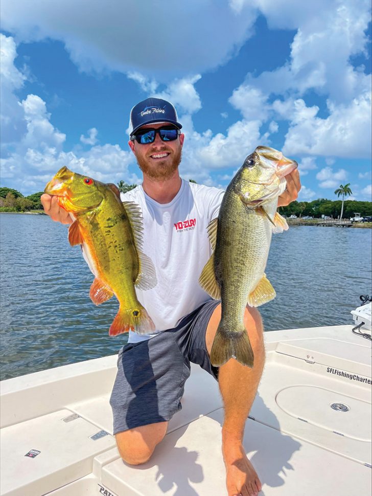 Jacob Truitt with a nice double header, both caught on Yo-Zuri 3D minnows.