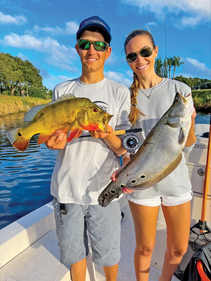 Capt. Johnny and his girlfriend Laura are dialed in on Lake Ida.