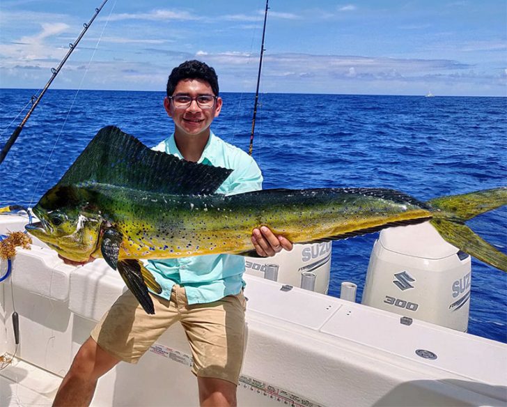 Joel Alvarez caught this nice dolphin while fishing in the