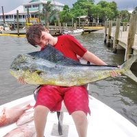 Eleven-year-old Reed Trottier caught this 21.6 lb. bull dolphin during the 2020 Central Florida Shootout to win first place in Jr. Angler and second for overall biggest dolphin. Congrats!