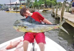 Eleven-year-old Reed Trottier caught this 21.6 lb. bull dolphin during the 2020 Central Florida Shootout to win first place in Jr. Angler and second for overall biggest dolphin. Congrats!