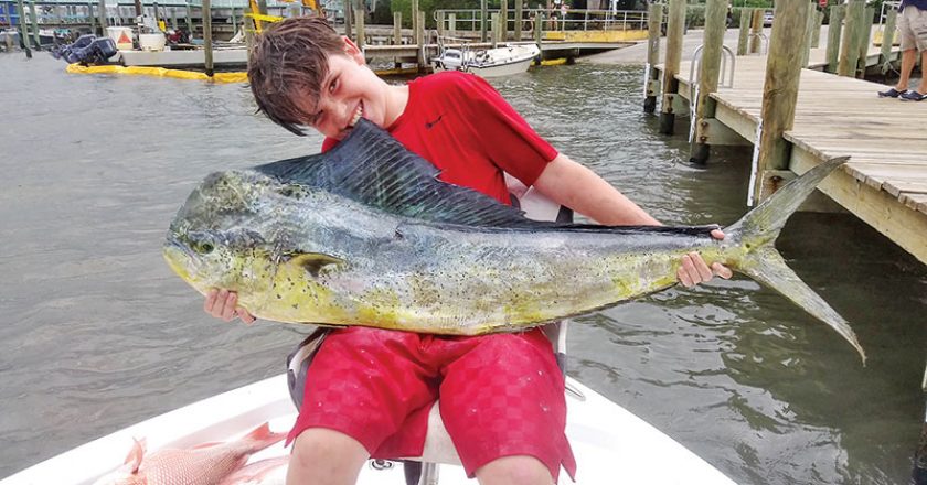 Eleven-year-old Reed Trottier caught this 21.6 lb. bull dolphin during the 2020 Central Florida Shootout to win first place in Jr. Angler and second for overall biggest dolphin. Congrats!