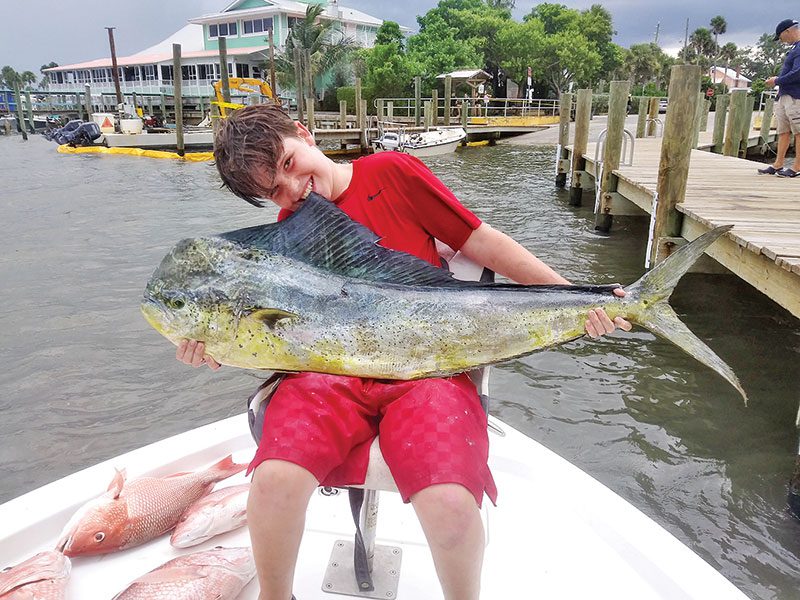 Eleven-year-old Reed Trottier caught this 21.6 lb. bull dolphin during the 2020 Central Florida Shootout to win first place in Jr. Angler and second for overall biggest dolphin. Congrats!