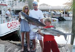 Big pair of cobia caught by Greg and Cody aboard the Catch My Drift.