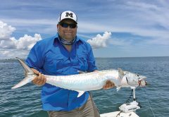 Jeff got this respectable "beach” king mackerel in Port Canaveral while fishing with Capt. Jim Ross of Fineline Fishing Charters