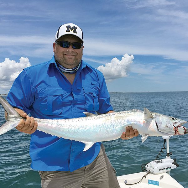 Jeff got this respectable "beach” king mackerel in Port Canaveral while fishing with Capt. Jim Ross of Fineline Fishing Charters